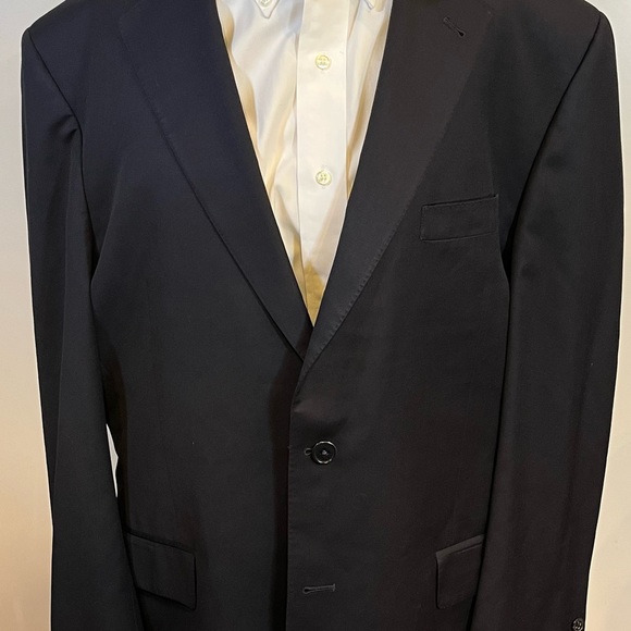 Joesph A. Banks Navy Blue Wool signature gold - Picture 10 of 11